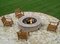 54 Inch Round Gas Fire Pit with Electronic Ignition 400,000 BTU
