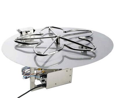54 Inch Round Gas Fire Pit with Electronic Ignition 400,000 BTU