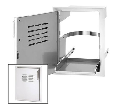 14" Wide American Outdoor Grill Single Access Door With Tank Tray