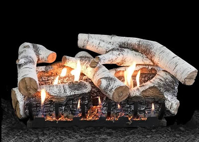 Empire Super Birch 18" Variable Remote Vent Free Gas Logs