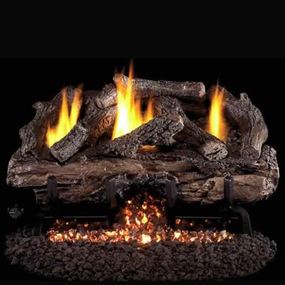 Real Fyre 30 Inch Charred Aged Split Oak with Manual Control