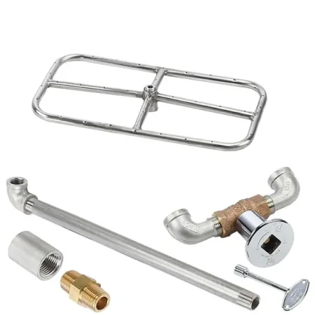 Rectangular Gas Fire Ring Kit 18" X 9"