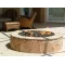54 Inch Round Pre-Fab Gas Fire Pit W/ Enclosure