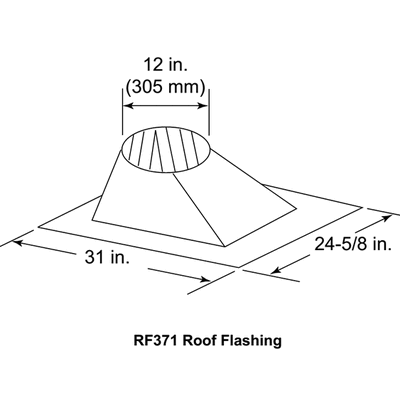 12/12 Roof Flashing For SL3 Series Vent Pipe