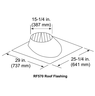 Standard Pitch Roof Flange For SL11 Series Vent Pipe