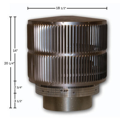 Chimney Cap For 12DM Series Vent Pipe