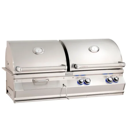 Fire Magic Aurora Dual Fuel Built-In Charcoal & Gas Grill Combo With Rotisserie