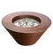 Round Gas Fire Pit Table With Match Lit Ignition