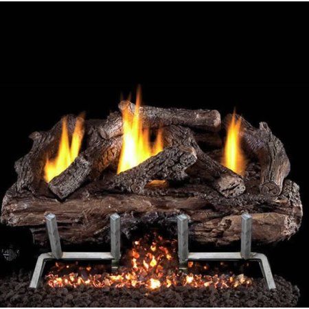 18 Inch Vent Free Charred Aged Split Oak Outdoor Gas Log Set