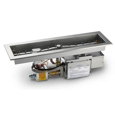 60 Inch Trough Style Linear Fire Pit With Electronic Ignition