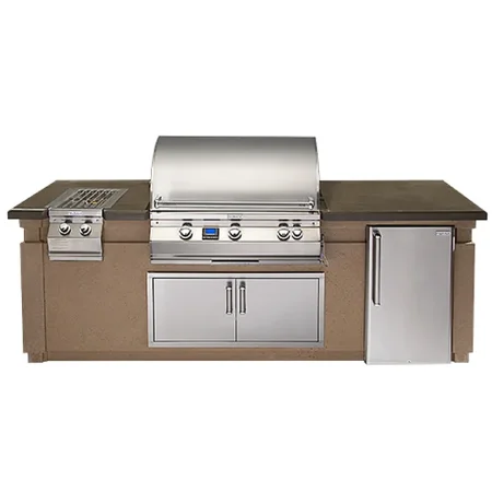 Fire Magic Aurora Grill & Outdoor Kitchen Island Package