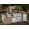 Fire Magic Echelon Outdoor Kitchen Island Package With Refrigerator