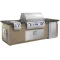 Fire Magic Echelon Outdoor Kitchen Island Package With Refrigerator