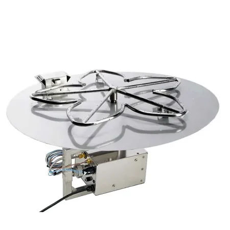 30 Inch Round Gas Fire Pit with Electronic Ignition 200,000 BTU