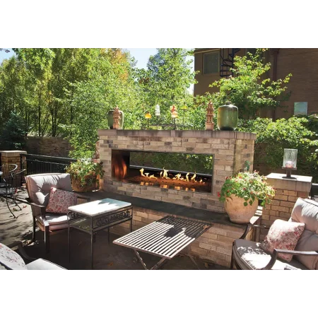 Carol Rose See-Through 48-Inch Outdoor Linear Fireplace
