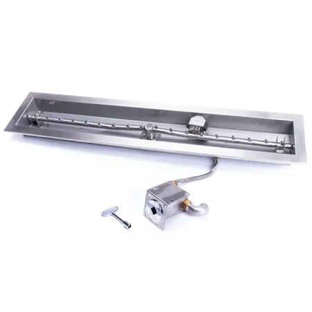 24 Inch Linear Match Lit Fire Pit Kit