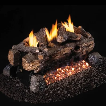 Real Fyre Evening Fyre Split Ventless See-Thru Gas Logs