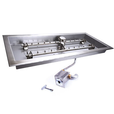 Match Lit Rectangle Gas Fire Pit Kits