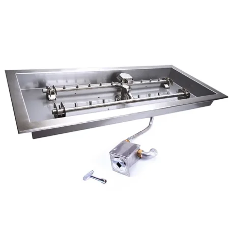 Match Lit Rectangle Gas Fire Pit Kits