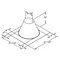 Flat Roof Flashing For 4" X 6-5/8" Direct Vent Pipe