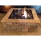 18 Inch Square Bowl Gas Fire Pit Kit with Electronic Ignition 65,000 BTU