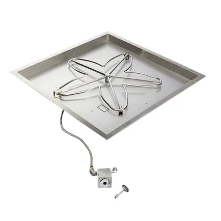 Square Match Lit Gas Fire Pit Kits