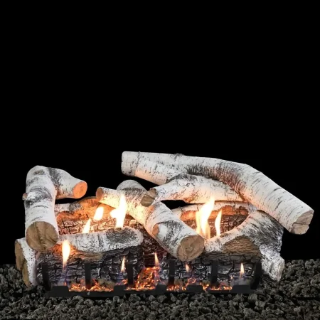 Empire Super Birch 18-Inch Manual Control Vent Free Gas Logs