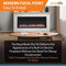 SimpliFire 50" Allusion Platinum Electric Fireplace