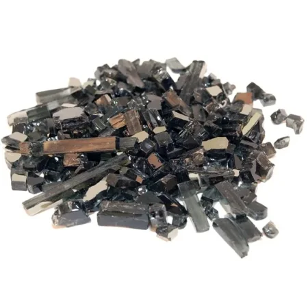 Black Reflective Fire Glass