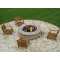 31 Inch Gas Fire Pit Kit 200,000 BTU with Electronic Ignition