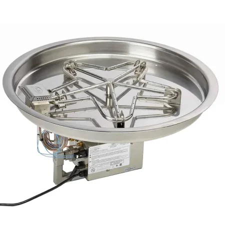 37 Inch Gas Fire Pit Kit 250,000 BTU with Electronic Ignition