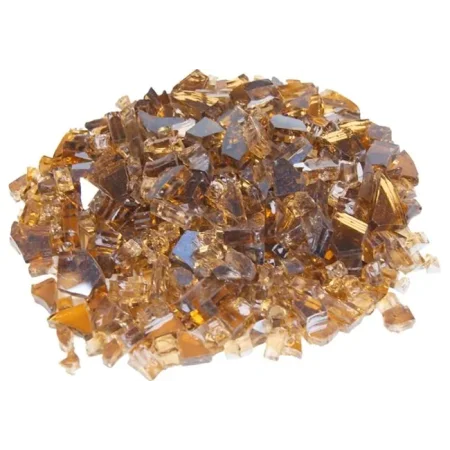 Copper Reflective Fire Glass