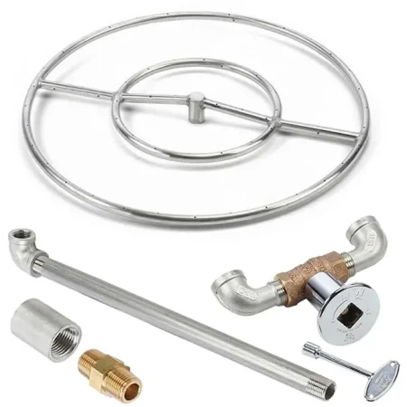 18 Inch Stainless Steel Gas Fire Pit Ring Kit