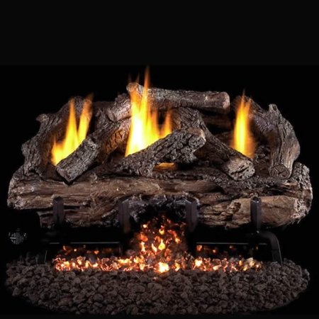 Real Fyre 24 Inch Charred Aged Split Oak with Variable Flame Remote