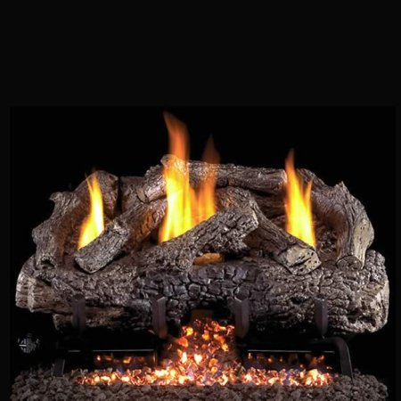 Real Fyre 24-Inch Charred Frontier Oak with Variable Flame Remote