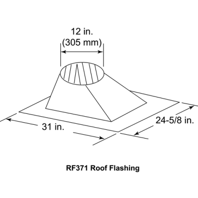 12/12 Roof Flashing For SL3 Series Vent Pipe