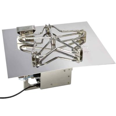 30 Inch Square Gas Fire Pit Kit with Electronic Ignition 200,000 BTU