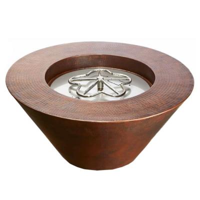 Round Gas Fire Pit Table With Match Lit Ignition