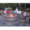 Round Match Lit Gas Fire Pit Kits