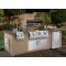 Fire Magic Echelon Outdoor Kitchen Island Package With Refrigerator