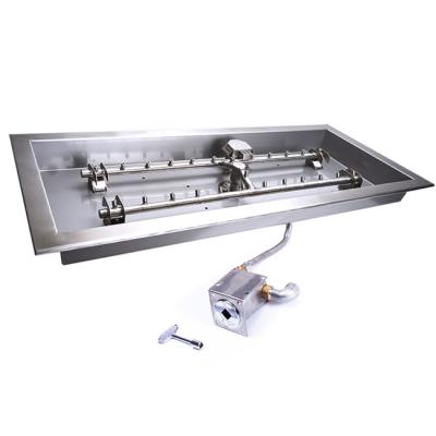 Match Lit Rectangle Gas Fire Pit Kits