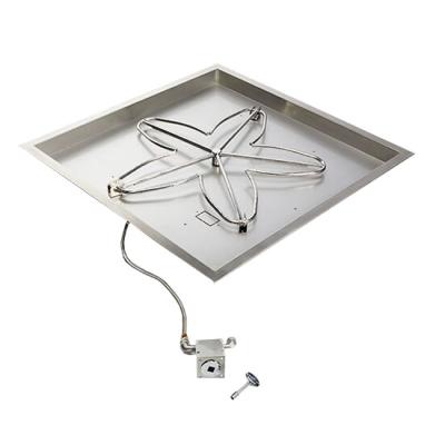 Square Match Lit Gas Fire Pit Kits