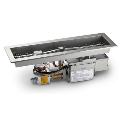 96" Trough Style Linear Fire Pit With Electronic Ignition