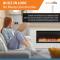 SimpliFire 50" Allusion Platinum Electric Fireplace