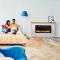 SimpliFire 50" Allusion Platinum Electric Fireplace
