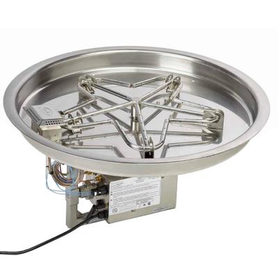 19 Inch Gas Fire Pit Kit 65,000 BTU with Electronic Ignition