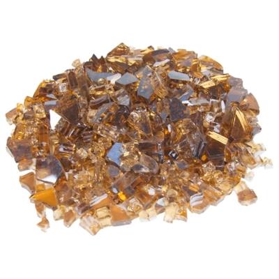 Copper Reflective Fire Glass