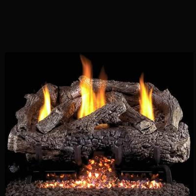 Real Fyre 24" Charred Frontier Oak with Variable Flame Remote