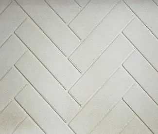 Ashland Fireplace Natural Herringbone Yellow Brick