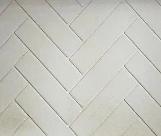 Ashland Fireplace Natural Herringbone Yellow Brick